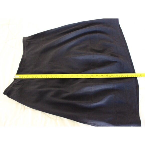 Eileen Fisher - Lantern Skirt in Linen Viscose Stretch, Navy, Small - Picture 4 of 10